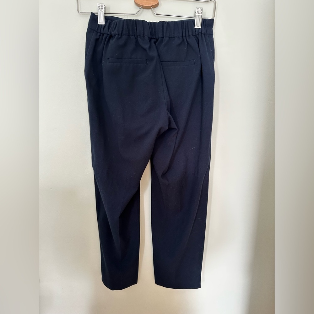 Pull on cropped navy work pants